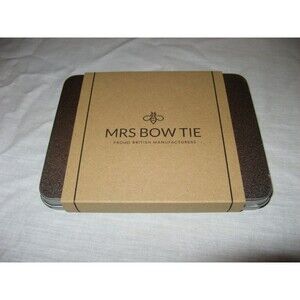 MRS BOW TIE White Bow Tie Proud British Manufactures In Original Box NEW